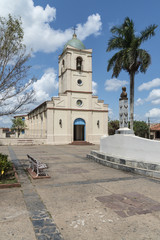 Kuba,Vinales;  Außenaufnahme von der historischen Kirche von  " Vinales ".