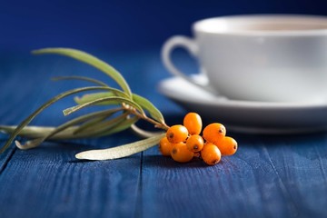 medicinal tea from the berries of sea-buckthorn berries