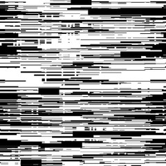 Abstract black and white background with glitch effect, distorti - 126557373