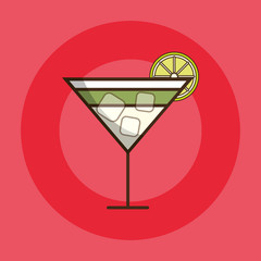 Coktail bar drink icon vector illustration graphic design