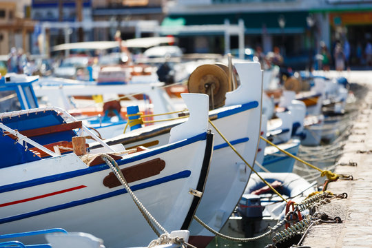 Fishboats in a bay