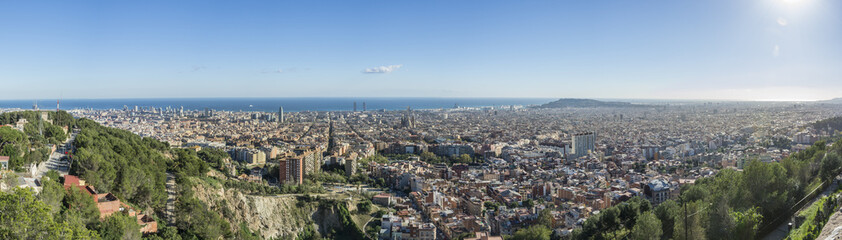 Panorama composition of Barcelona