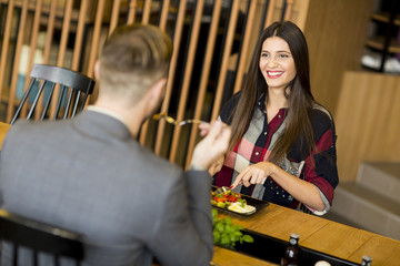 Couple in the restaurant