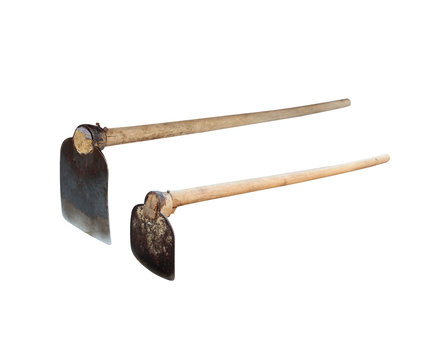 hoe on a white background