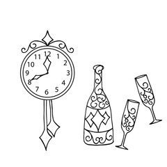 Isolated pattern with floral lace ornament for Christmas collection.