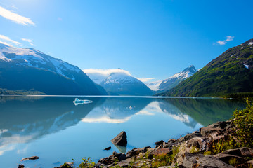 Portage Lake-gebied, Portage-gletsjergebied, Alaska, Turnagain Arm, Kenai, in de buurt van Whittier,