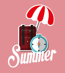 summer vacation travel icon vector illustration graphic design