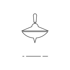 Vector illustration of thin line whirligig icon on white background