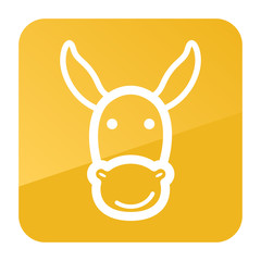 Donkey icon. Farm animal vector illustration