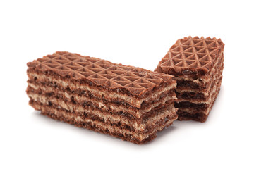 Brown wafer on white