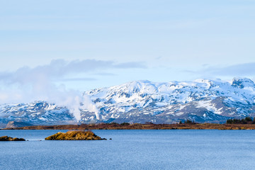 Lake Thingvellir in the Thingvellir National Park in Iceland