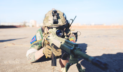 United States special ops. Sniper on the roof