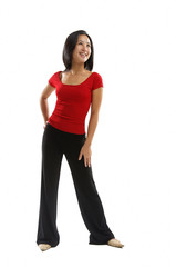 Young woman standing and smiling