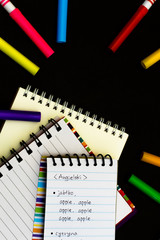 Polish and English; Learning New Language with Writing Name of F