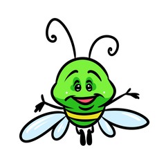 Insect flight cartoon illustration isolated image character