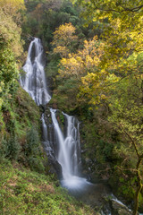 Natural waterfall in the mountains