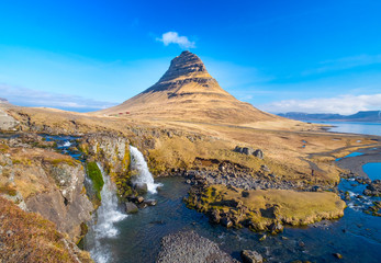 Kirkjufell Mountain and Krikjufellfoss Waterfall, Iceland