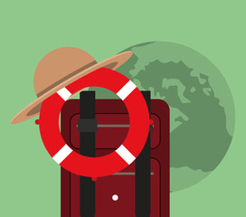 summer vacation travel icon vector illustration graphic design