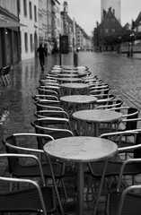 Regentag in der Fussgängerzone