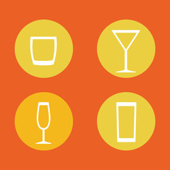 Coktail bar drink icon vector illustration graphic design