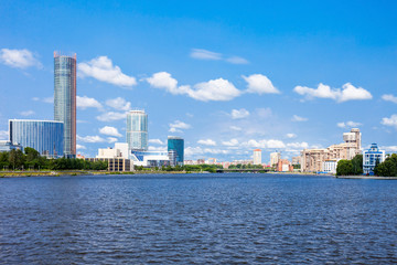 Fototapeta premium Yekaterinburg city center skyline