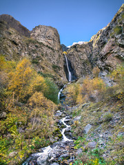 Gveleti Waterfall in Greater Caucasus Mountains , Georgia