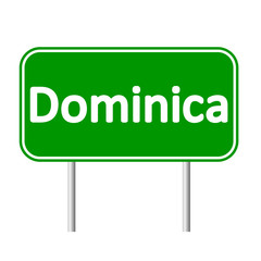 Dominica road sign.