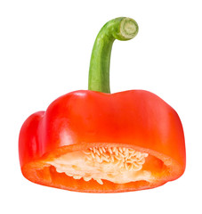 Red pepper isolated on white background
