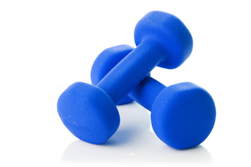 Two dumbbells on a white background © sacura14