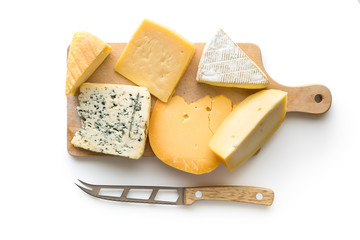Different kinds of cheeses.