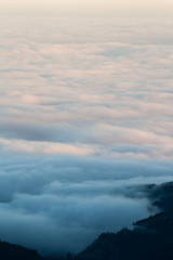 Obraz premium Overcast over the mountains