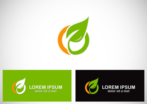 Green Leaf Ecology Nature Logo