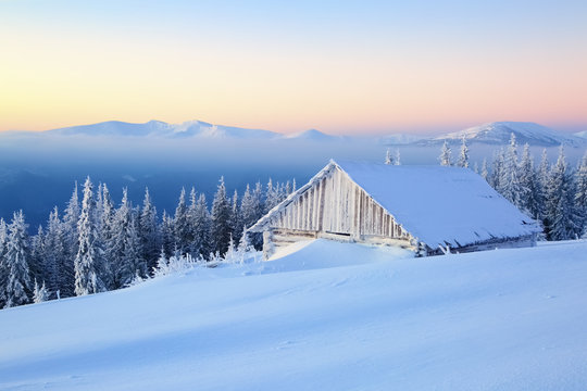 The best houses for rest for cold winter morning.
