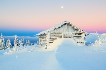 Fototapeta premium Solitary old houses.