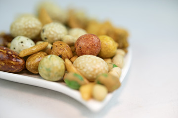 Mixed nuts, beans and almonds