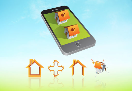 12 3D Style Home and Real Estate Icons