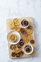 Obraz na płótnie Canvas Dried lemon and grapefruit slices 