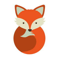 Fox icon. Animal cartoon and nature theme. Isolated and drawn design. Vector illustration