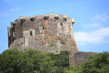Fototapeta na wymiar The medieval Castle of Murol in France