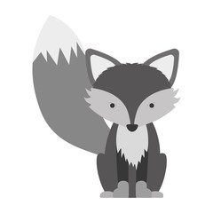 silhouette of Fox icon. Animal cartoon and nature theme. Isolated and drawn design. Vector illustration