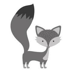 silhouette of Fox icon. Animal cartoon and nature theme. Isolated and drawn design. Vector illustration