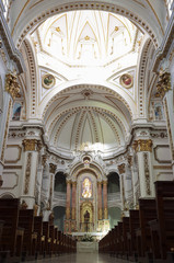 Interior of Church Nuestra Sra del Consuleo of Altea, province of Alicante, Spain