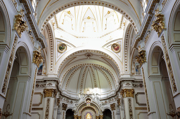 Fototapeta premium Interior of Church Nuestra Sra del Consuleo of Altea, province of Alicante, Spain