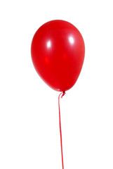 Red balloon on white