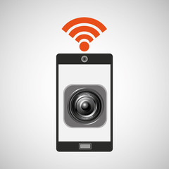 smartphone music internet wifi icon vector illustration eps 10