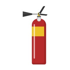 Red fire extinguisher isolated vector.