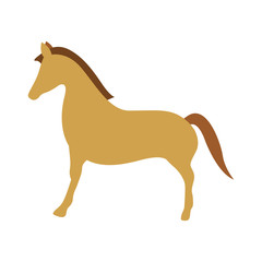 brown horse animal icon over white background. vector illustration