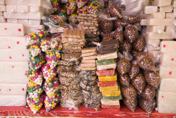 typical candys of Guatemala colors tropical