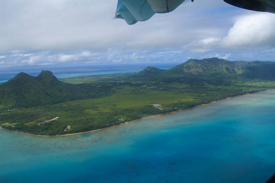 Aerial view of Tubuai, French Polynesia