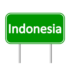 Indonesia road sign.